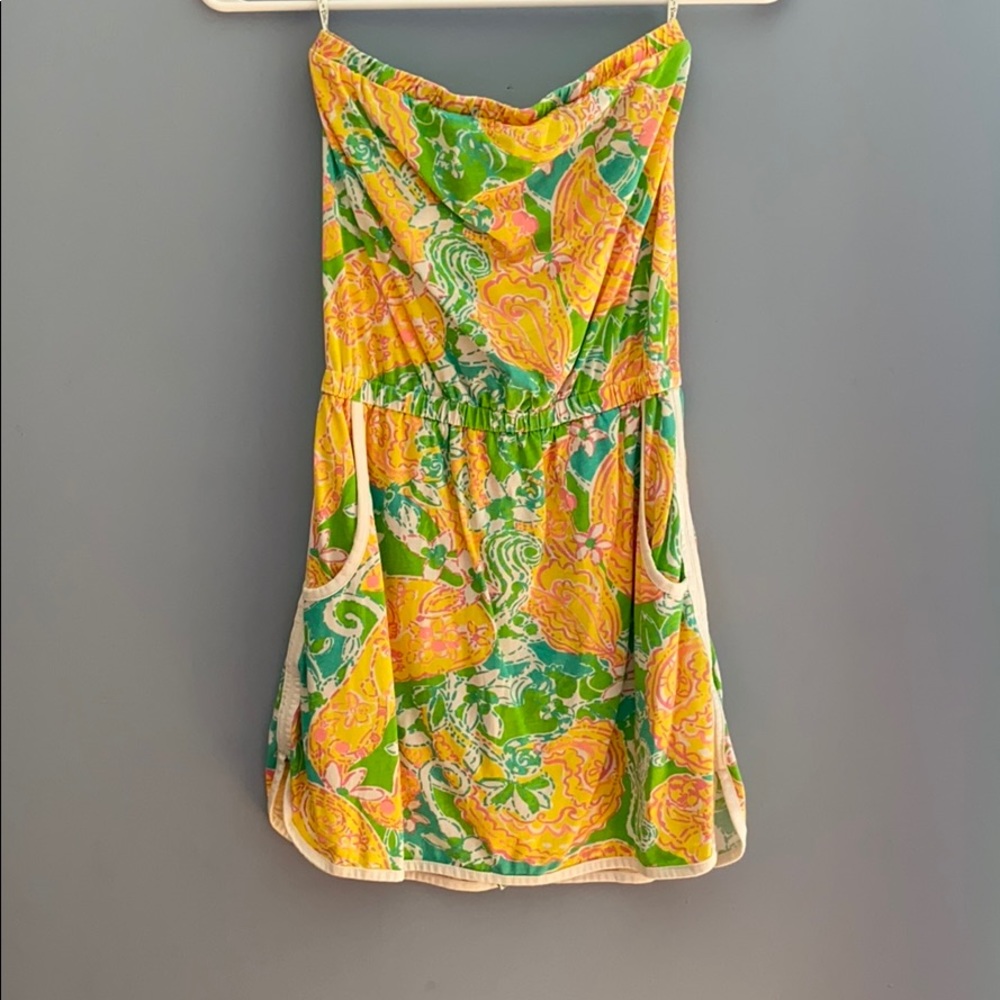 XS lilly pulitzer DRESS(w/ shorts) ROMPER skort